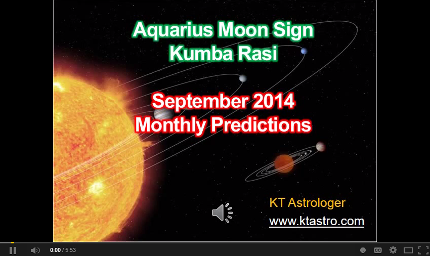 September 2014 Monthly Rasi Palan Astrology Predictions For Kumba Rasi