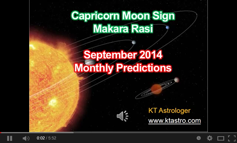 September 2014 Monthly Rasi Palan Astrology Predictions For Makara Rasi