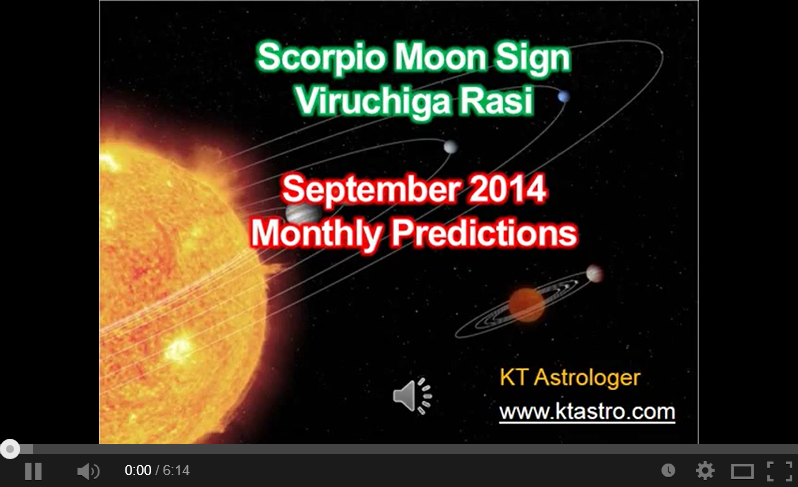 September 2014 Monthly Rasi Palan Astrology Predictions For Vrichiga Rasi