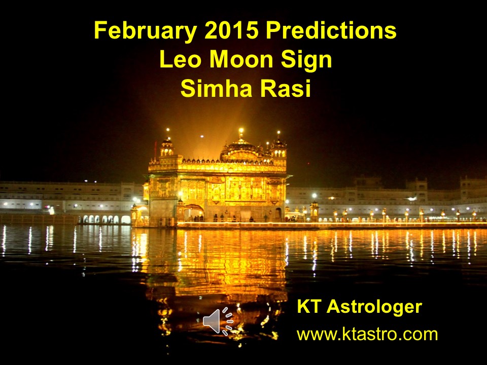 February 2015 Monthly Rasi Palan Astrology Predictions For Simha Rasi Leo Moon Sign by KT Astrologer